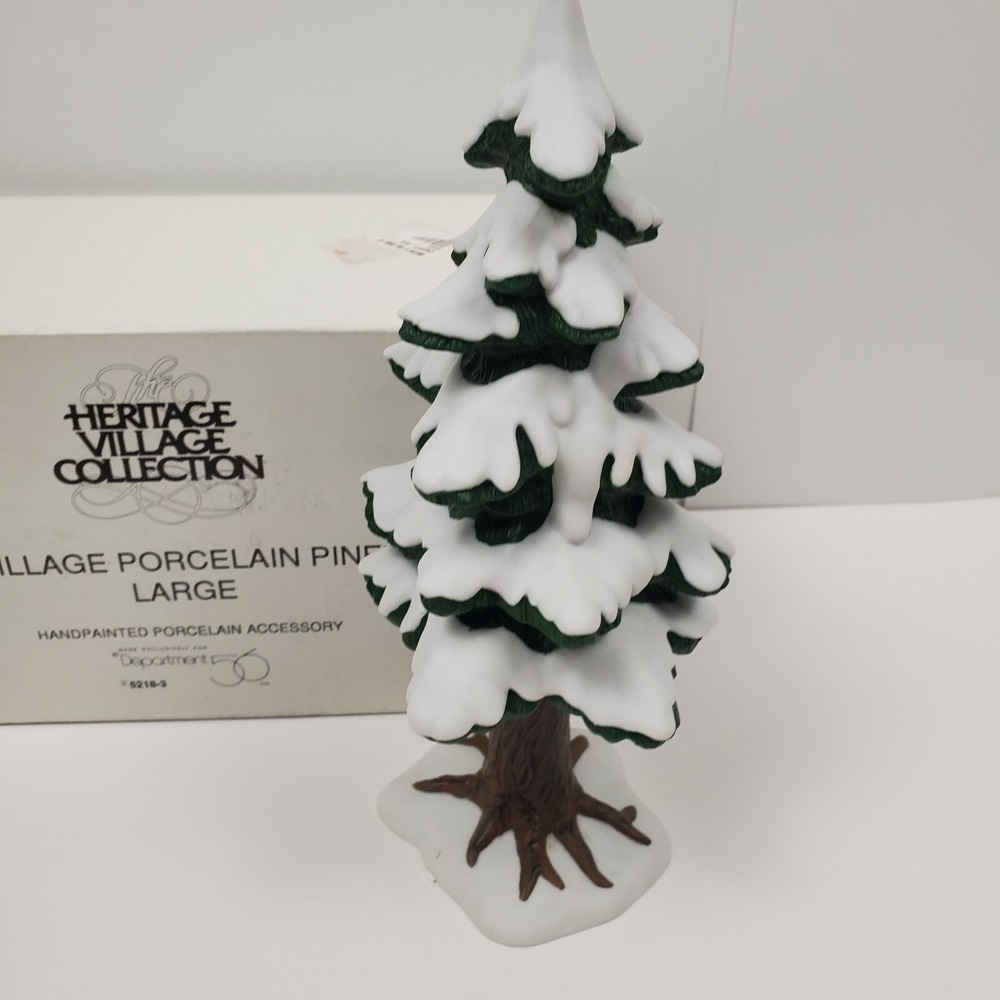 Dept 56 Village Porcelain Pine Large Heritage Village Christmas Tree#5218-3 - Picture 2 of 12